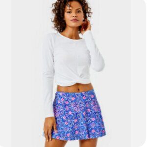 Lilly Pulitzer Luxletic Aila Skirt Skort– Peri Takin It Easy Print Small